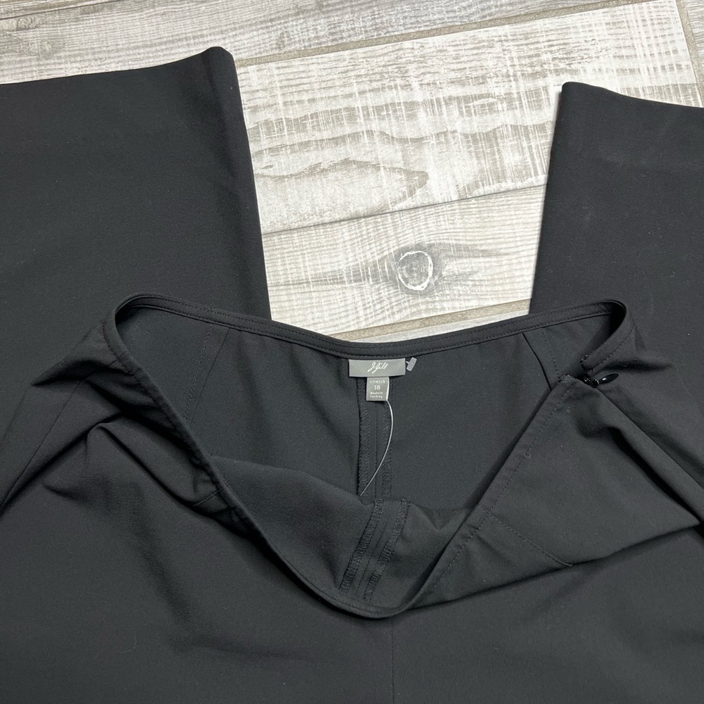 J JILL WOMENS BLACK STRETCH PANTS SIZE 16 STRETCH GREAT QUALITY NO POCKETS - Picture 10 of 14